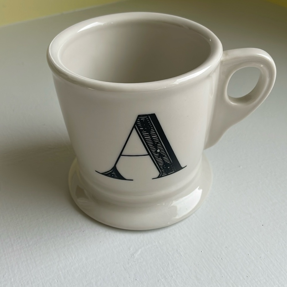 Anthropologie letter A mug